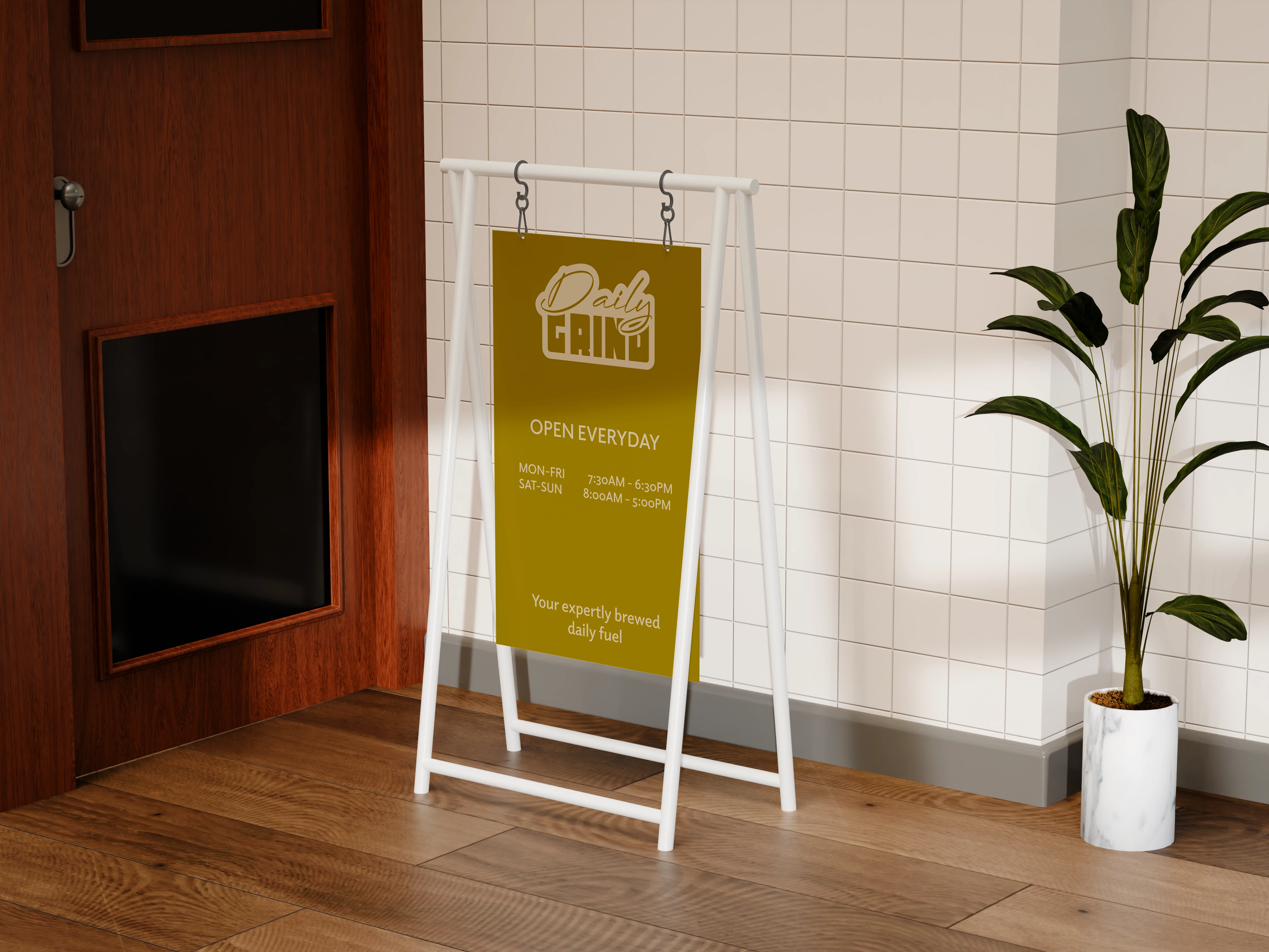 Daily Grind coffee cup